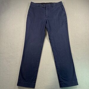 J.Crew Bowery Slim Fit Dress Pants Mens 32x29 Navy Blue Chino Trousers